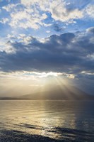 God Rays Over Hood Canal, Washington State Fine Art Print