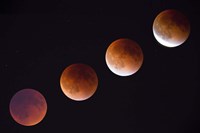 Composite Of The Phases Of A Total Lunar Eclipse Fine Art Print
