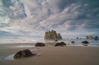Early Morning Mist And Sea Stacks On Second Beach Fine Art Print
