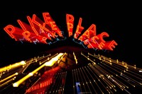 Pike Place Market At Night, Washington State Fine Art Print