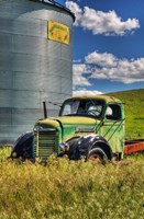 Silo With Old Field Truck Fine Art Print