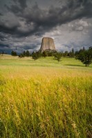 Approaching Thunderstorm At The Devil's Tower National Monument Fine Art Print