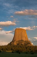 Devil's Tower National Monument At Sunset, Wyoming Fine Art Print