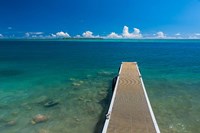 Pier With Cooks Island, Guam Fine Art Print