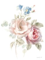 Cottage Garden IV on White Fine Art Print