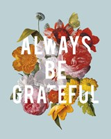 Floral Sentiment I Crop Framed Print