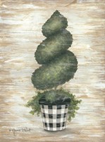 Gingham Topiary Spiral Fine Art Print