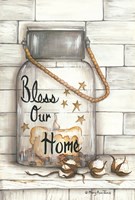 Glass Luminary Bless Our Home Fine Art Print