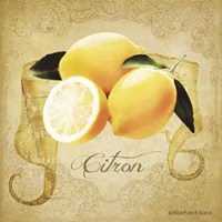 Vintage Lemons Citron Framed Print