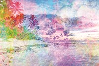 Rainbow Bright Beach Scene Fine Art Print