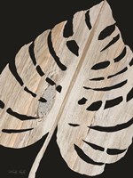 Palm Frond Wood Grain III Framed Print