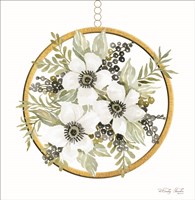 Geometric Circle Muted Floral Fine Art Print