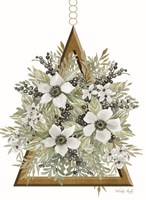Geometric Triangle Muted Floral I Fine Art Print