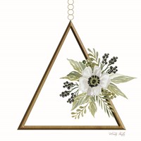 Geometric Triangle Muted Floral II Fine Art Print