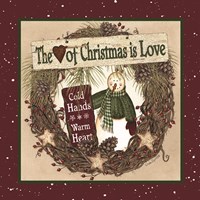 The Heart of Christmas Wreath Fine Art Print