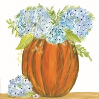 Pumpkin Full of Hydrangeas Fine Art Print