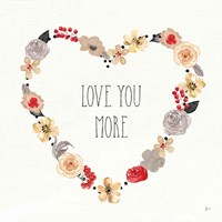 Love You More I Neutral Fine Art Print