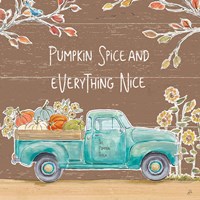 Fall Market III on Walnut Fine Art Print