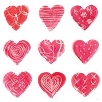 Hearts and More Hearts I Fine Art Print