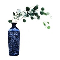 China Vase With Floral Fine Art Print