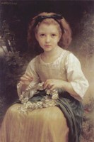 Child Braiding a Crown Fine Art Print