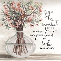 It's Important to be Nice Fine Art Print