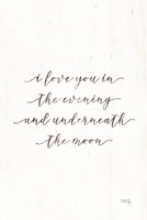 I Love You in the Evening Fine Art Print