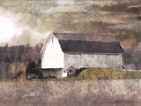 Rustic White Barn Scene I Fine Art Print