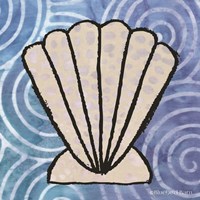 Whimsy Coastal Clam Shell Fine Art Print