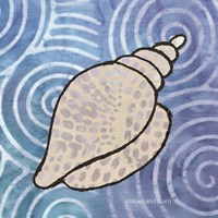 Whimsy Coastal Conch Shell Framed Print
