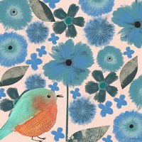 Blue Floral Fine Art Print