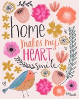 Home Makes My Heart Smile Fine Art Print