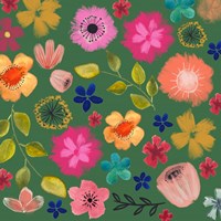 Green Floral Fine Art Print