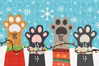 Christmas Paws Fine Art Print