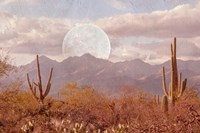 Moonrise Over The Mountain Fine Art Print