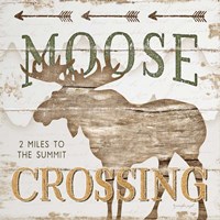 Moose Crossing Framed Print