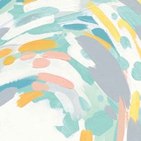 Laughter II Turquoise and Peach Fine Art Print