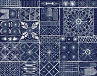 Adire VII Indigo Fine Art Print