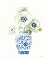 Floral Chinoiserie White II Fine Art Print