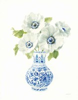 Floral Chinoiserie White I Fine Art Print