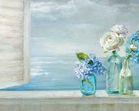 A Beautiful Day At the Beach - 3 Glass Bottles Fine Art Print