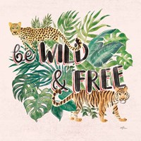 Jungle Vibes VII - Be Wild and Free Pink Fine Art Print