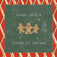 Christmas Cuties VI Dark Green Fine Art Print