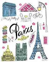 Travel Paris White Fine Art Print