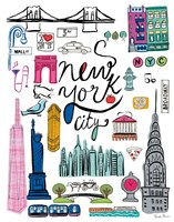 Travel NYC White Fine Art Print