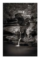 Upper Falls Old Mans Cave BW Fine Art Print