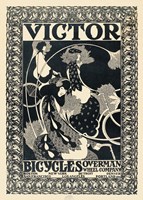 Victor Bicycles (vertical, monochrome) Fine Art Print