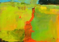 Orange Path Fine Art Print