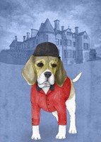 Beagle with Beaulieu Palace Fine Art Print