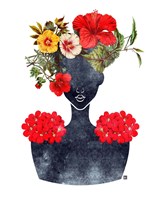 Flower Crown Silhouette I Fine Art Print